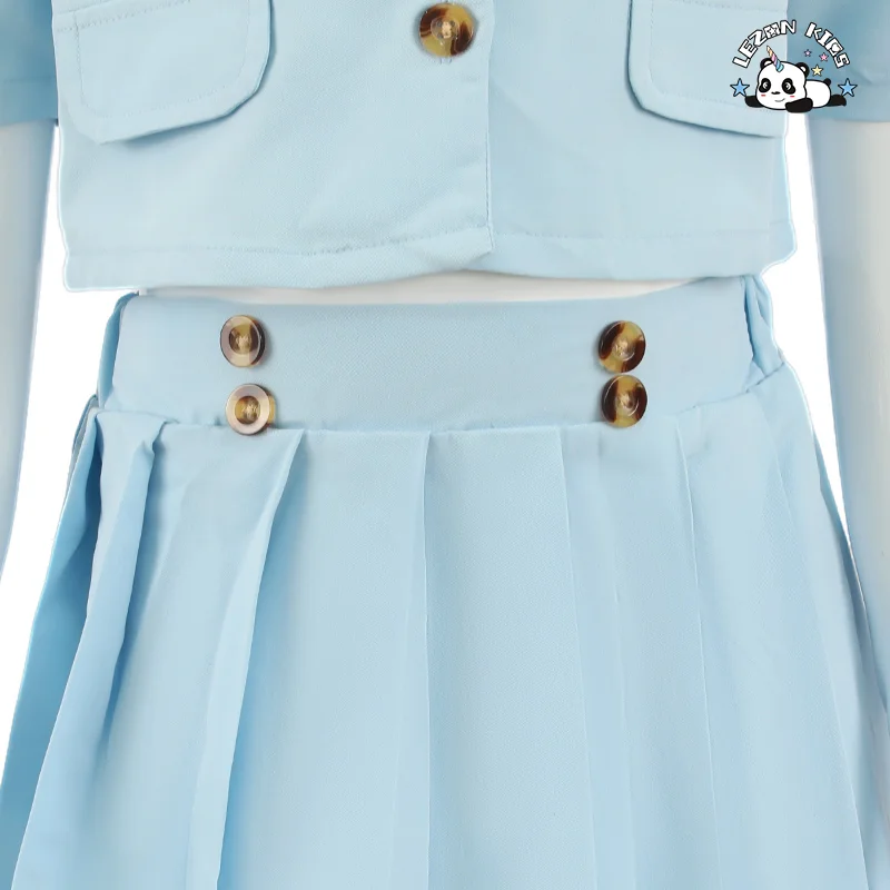 LEZONKIDS - Factory Direct Price Custom Beautiful 3pcs Outfit Girls Boutique Clothing Sets for Summer